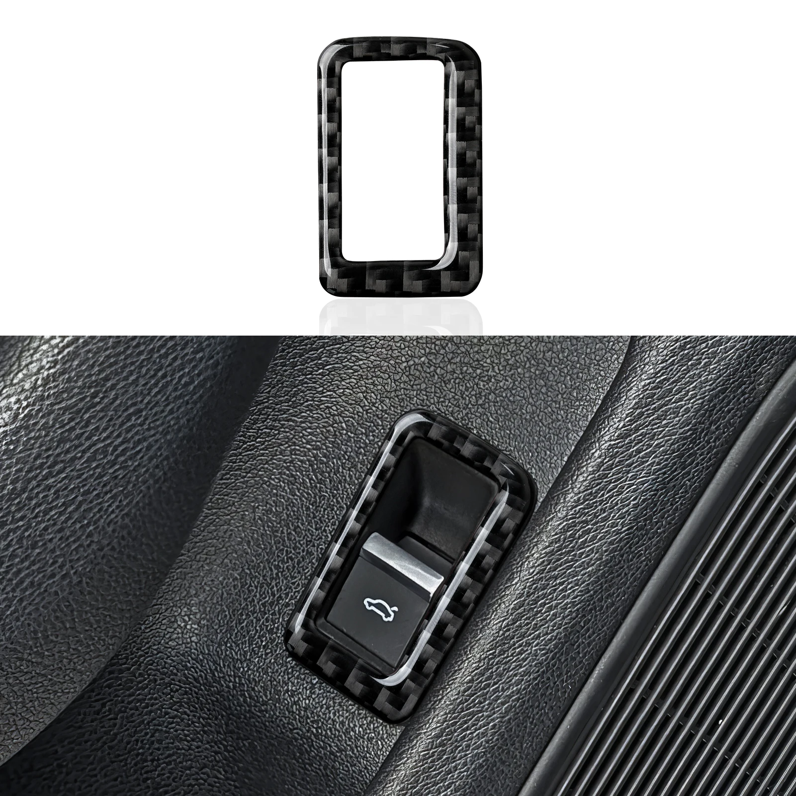 Para audi a4 s4 rs4 a5 s5 rs5 (2016-2026) painel de interruptor do porta-malas adesivo interior de fibra de carbono acessórios de guarnição do carro
