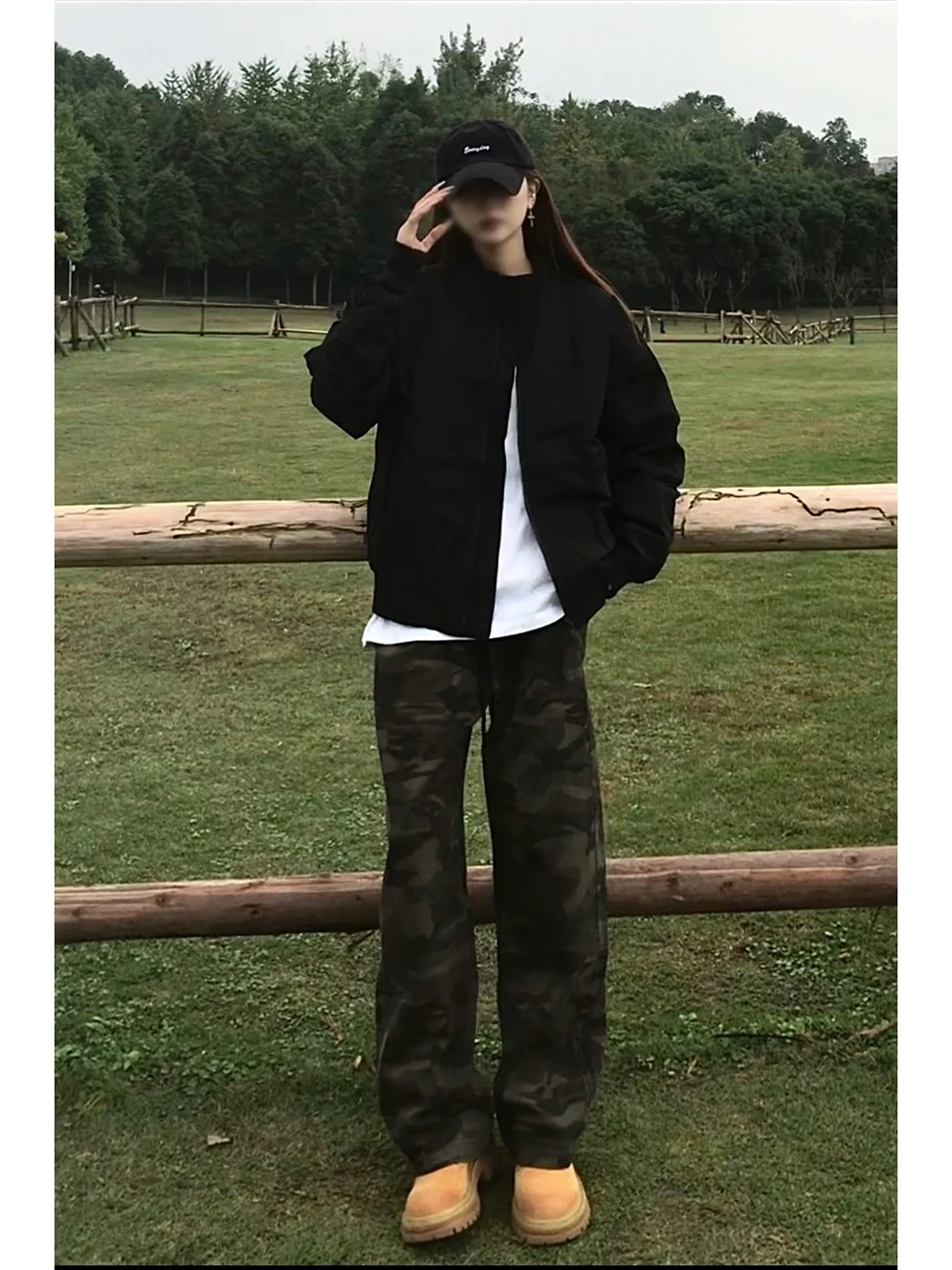 

Retro Camouflage Jeans Men's American High Street Style CleanFit Knife Straight Leg Micro Flare Pants Casual Loose Fit