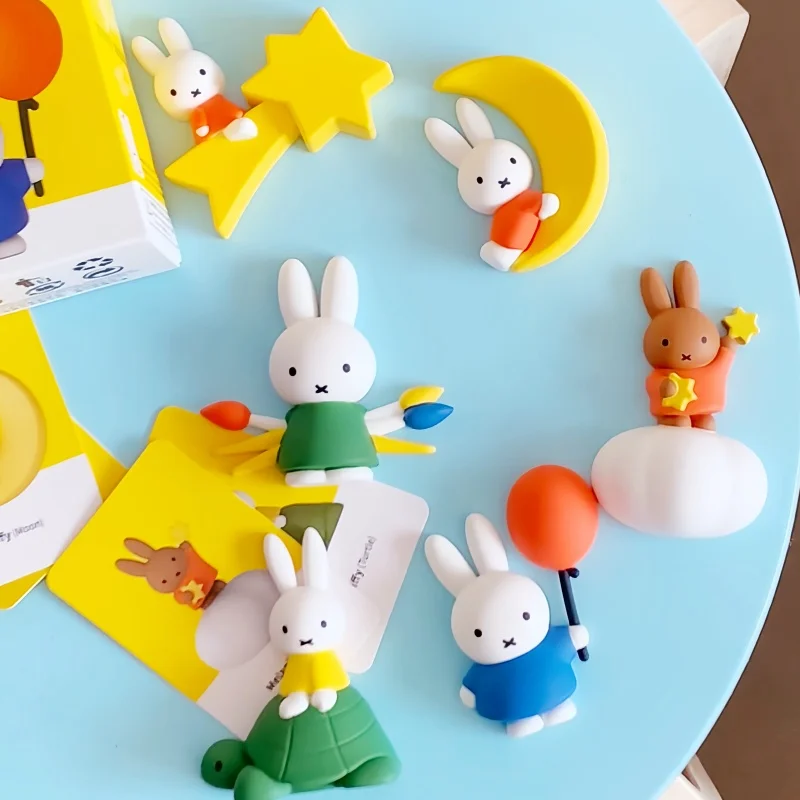 

New Original Miffy Rabbit Refrigerator Magnet Blind Box Action Figure Doll Figurine Cute Doll Girls Gift