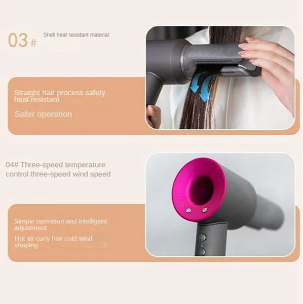 Hair Dryer Straight Nozzle For Dyson Airwrap HD Straight Plate Clamp Negative Ion Straightening Molding Hair Styler Tool