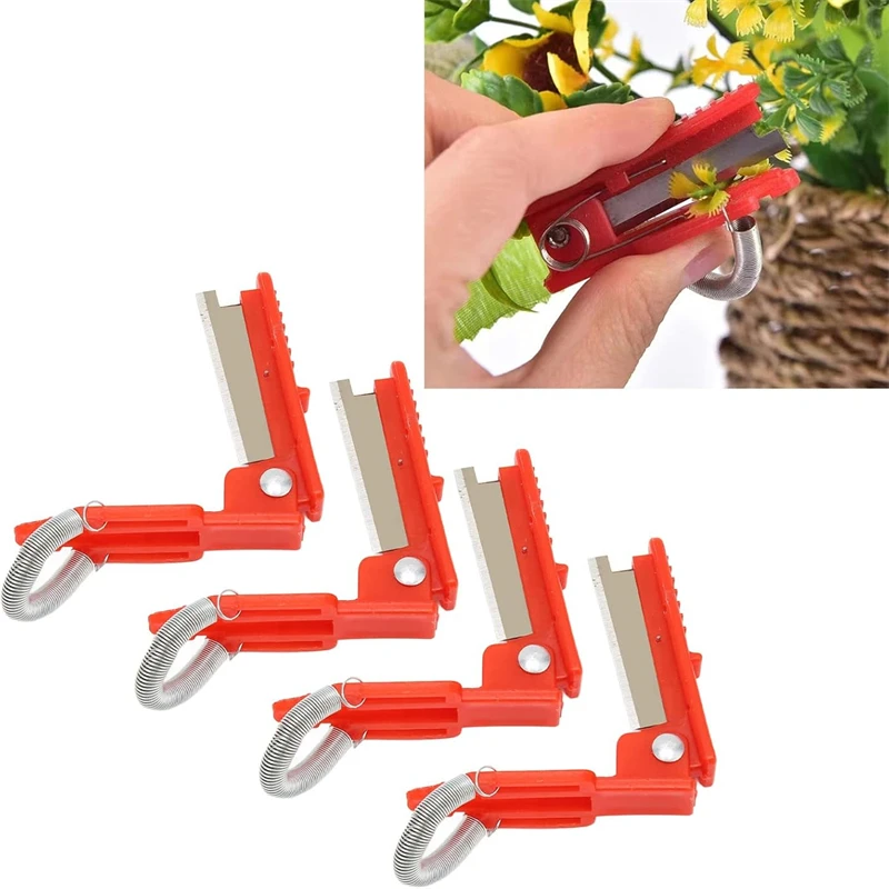 

Набор из 4 садовых ножниц для обрезки растений, инструмент для сбора фруктов, садовый секатор для овощей и бонсай