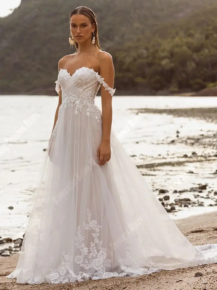 Vestidos de casamento sexy com decote v para senhora, vestido de comprimento esfregando, fora do ombro, populares, plus size, listagem mais recente, 2021