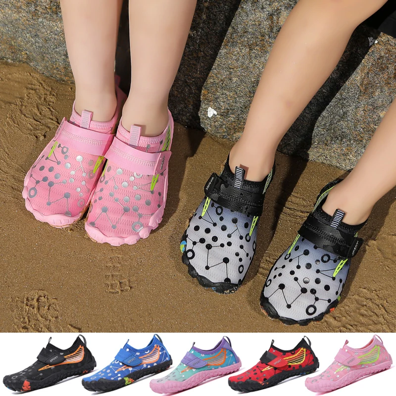 

Обувь для воды. Обувь для воды для мальчиков и девочек. Дышащая, быстросохнущая резиновая подошва. Нескользящая пляжная обувь. Обувь для походов на открытом воздухе.