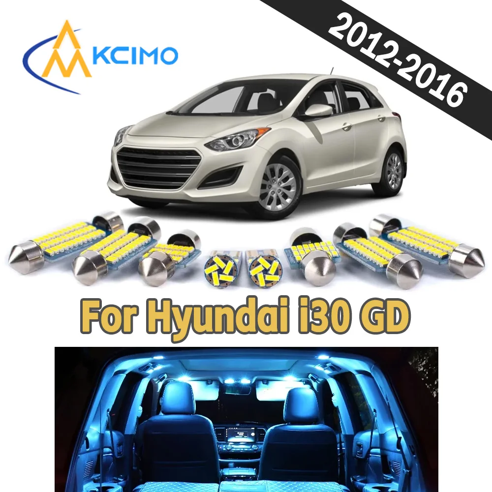 

Energy Efficient Car Interior LED Light Bulbs Anti Flicker CANBUS Indoor Reading Door Lights For Hyundai i30 GD 2012-2016
