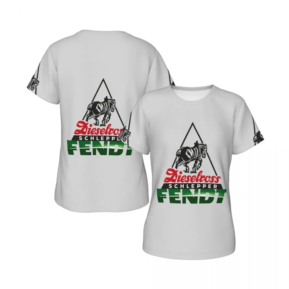 German Tractors Fendt T-Shirt for Women Crew Neck Streetwear T Shirts Women's Tees Short Summer Clothes Tops