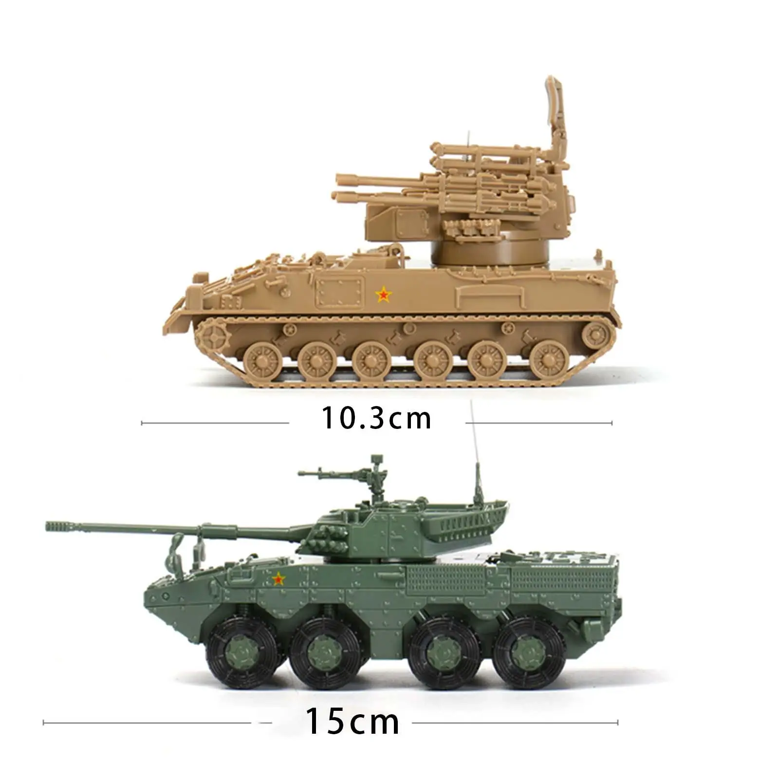 2x 1/72 Model czołgu Miniaturowe zestawy modeli budynków na scenę stołową Dorośli Dzieci