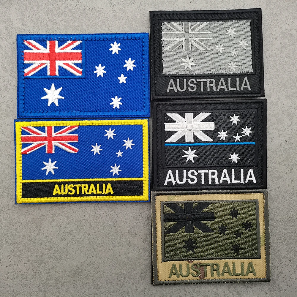 Etichetta di abbigliamento Chooseful della toppa della bandiera australiana cucire sulla borsa cappello Mulitary Cap Hat cappotti Sticker Applique AU Flag Patch