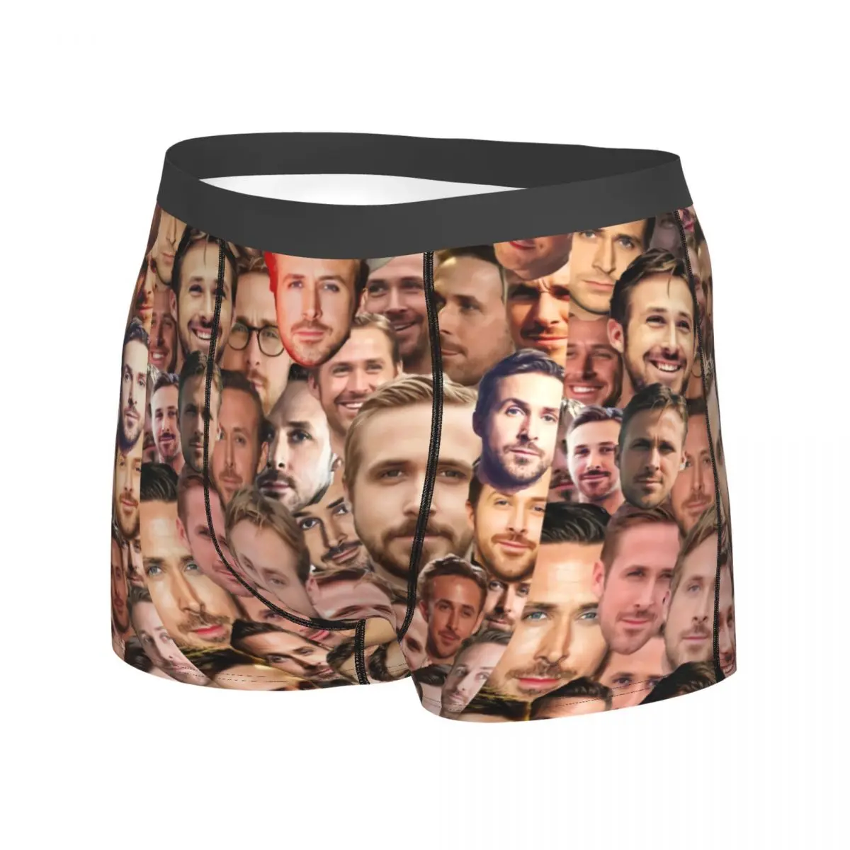 RYAN GOSLING Underwear Head Picture Collage Pattern Customs Boxer Shorts Quality Men\'s Underpants Classic Shorts Briefs Gift