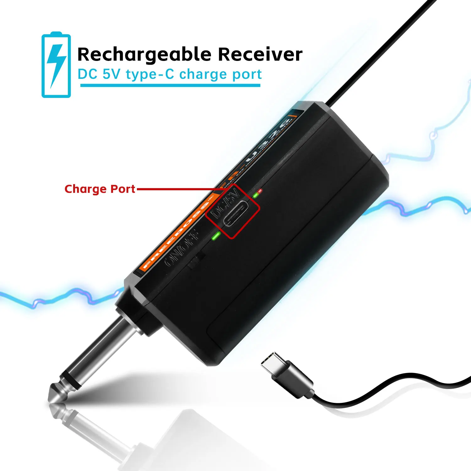 FREEBOSS 2 Channels Wireless Microphone UHF Multi-Frequency Dual