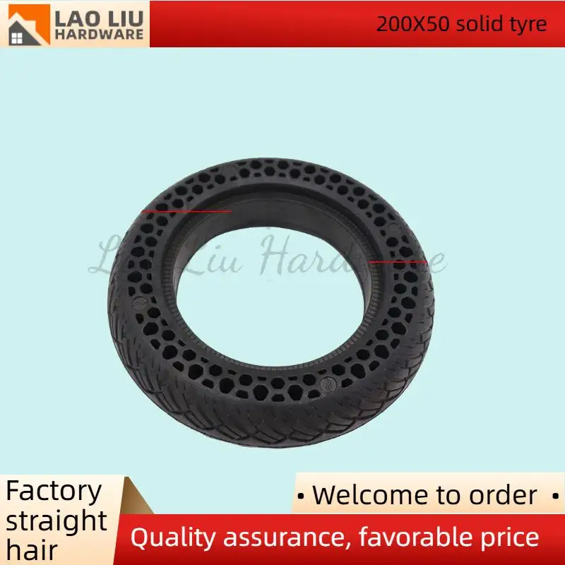

200X50 Tire 8 Inch Solid Tyre for Electric Scooter Accessories Explosion-proof Tubeless Tyres Bee Hive Holes Shock Absorption