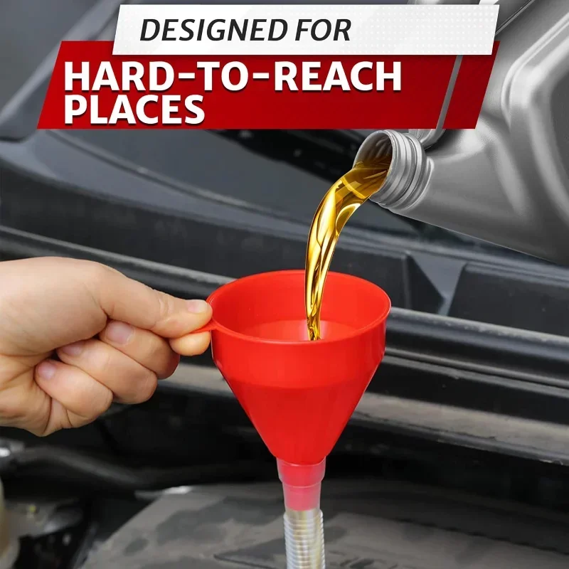 

Long Pipe Detachable Hose Filling Funnels Car Refueling Funnel Telescopic Extension Car Motorcycle Engine Gasoline Oil Funnel
