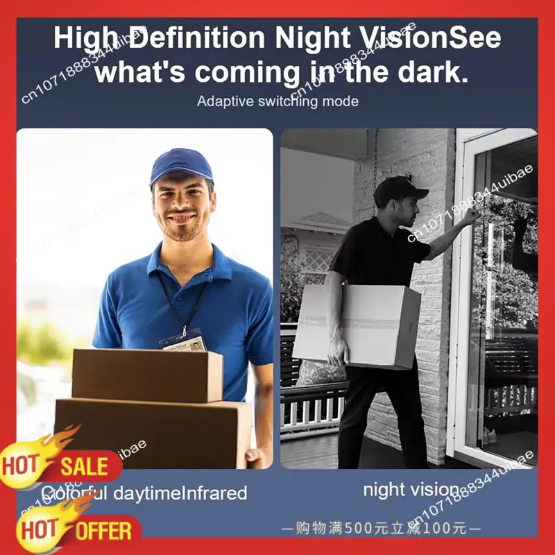 B47C Wireless Wifi Doorbell Camera Video Two-Way Intercom Doorbell Smart Home Voice Change Doorbell Night Vision Camera