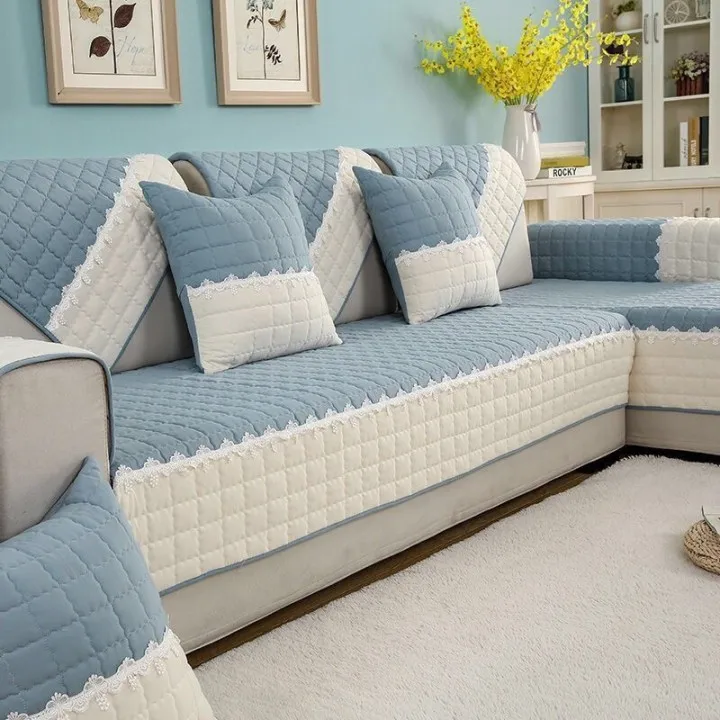 Wholesale Furniture Protector Couch Plain Seat Style Polyester Solid Color Waterproof Sofa Cover