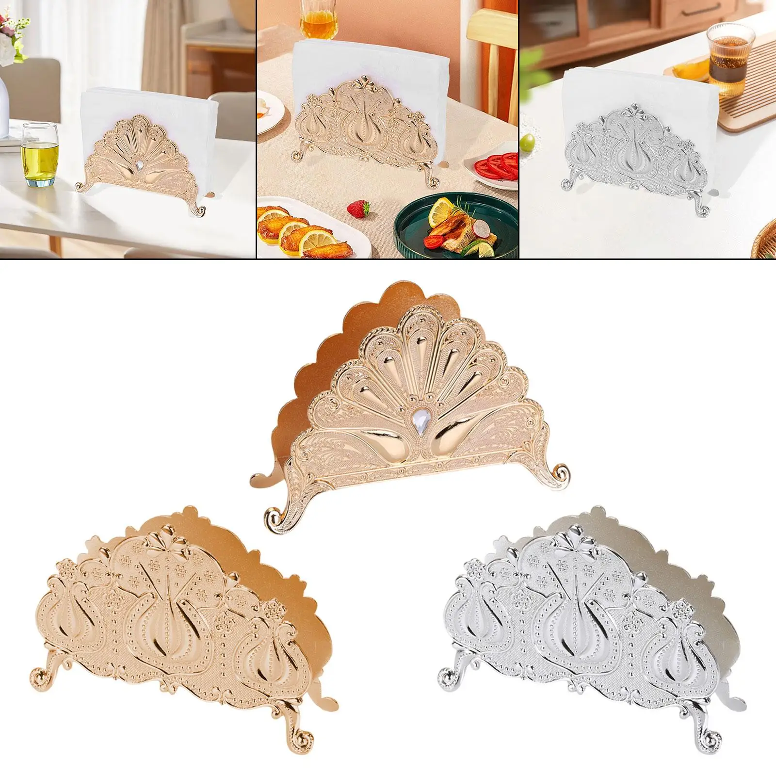 

Napkin Holder Simple Vertical Elegant Paper Towel Rack Tissue Dispenser Stand for Picnic Kitchen Countertop Restaurant Home