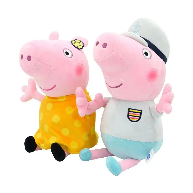 Peppa Pig Plush Toy George dinosaur pink Dad Mom 30cm animal Stuffed Soft family Doll decorate peluches girl Child Birthday Gift