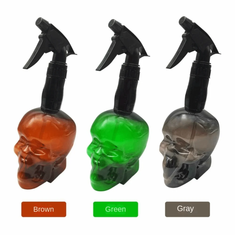 الجمجمة رئيس تصميم تصفيف الشعر رذاذ زجاجة سعة كبيرة بخاخ الماء ضباب مسقاة الرجعية تصفيف الشعر زجاجات إعادة الملء