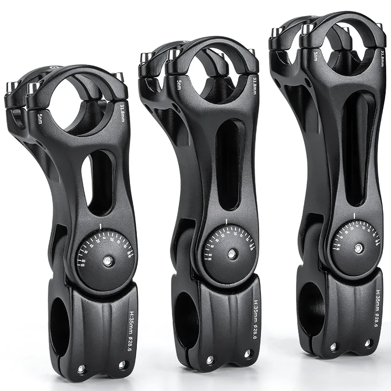 

MTB Handlebar Stem Hollow Design Aluminum Alloy Bike Stem Adjustable -85° To 85° For MTB Road Bike 110mm / 125mm /140mm
