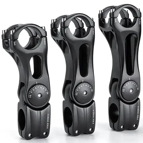 MTB Handlebar Stem Hollow Design Aluminum Alloy Bike Stem Adjustable -85° To 85° For MTB Road Bike 110mm / 125mm /140mm
