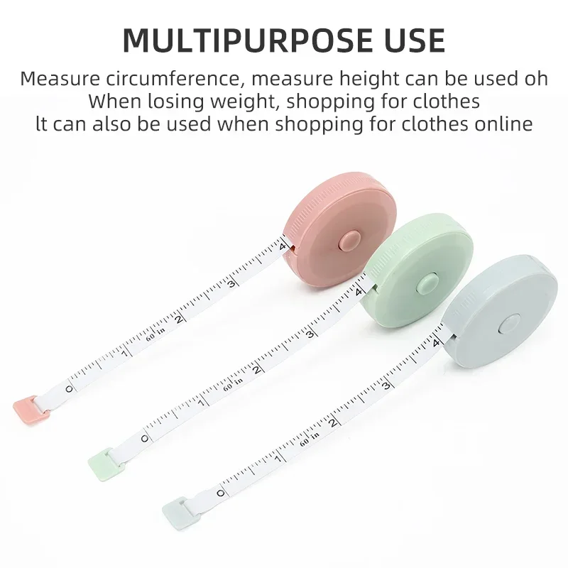 Macaron Color Mini Portable Tape Measure Automatic Retractable Soft Measuring Tapel Tailor Measuring Tape