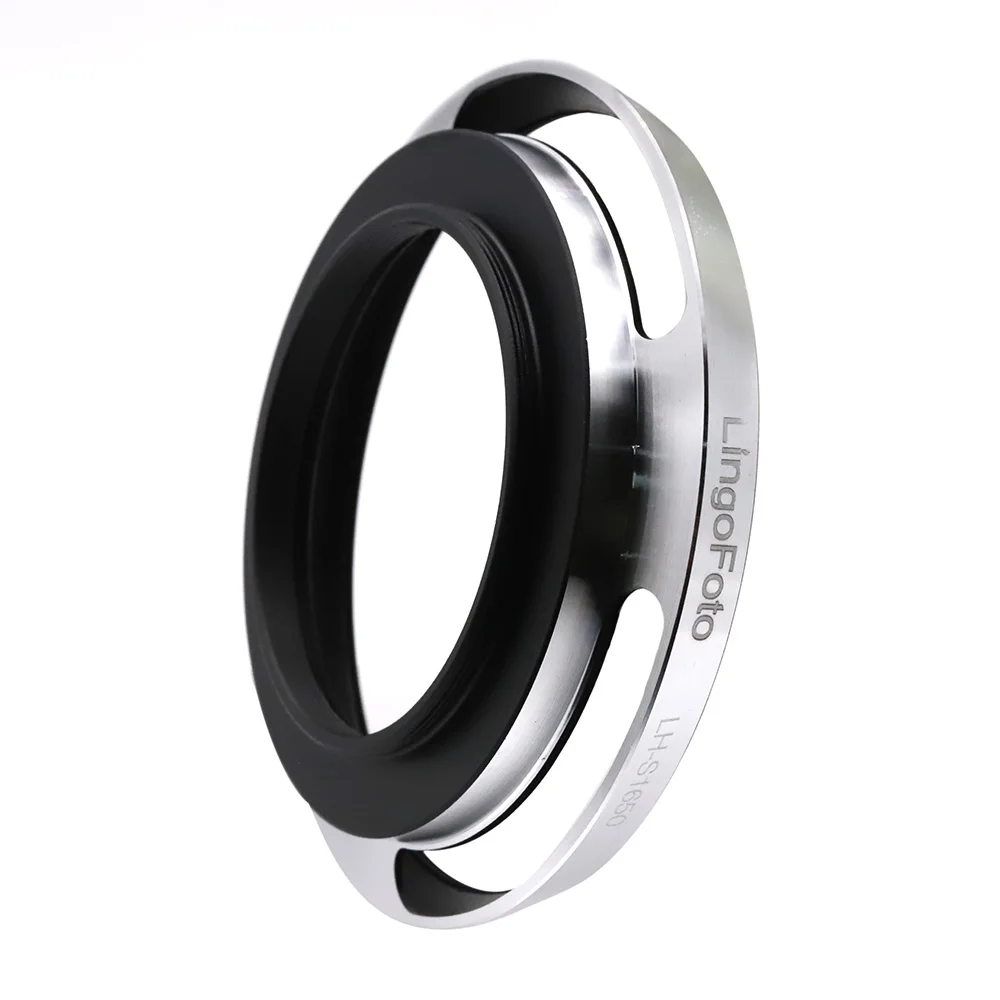 40.5mm Toileum Metal Hollow Curved Vented Lens Hood Fit for Sony E PZ 16-50 SELP1650 / Nikon 1 10mm f/2.8 / Samsung 20-50mm