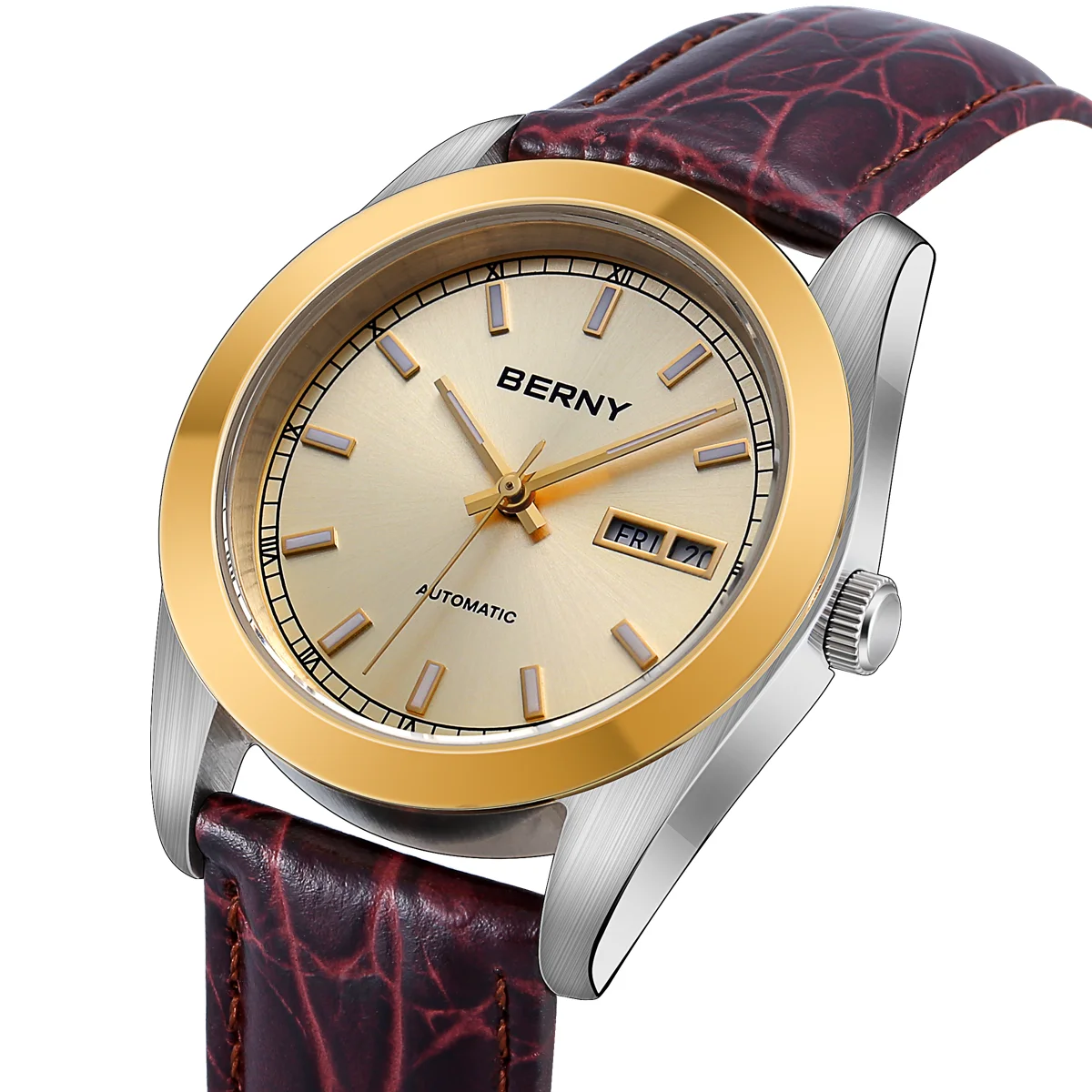 Luxury Watch On Sale - BERNY goud automatisch herenhorloge origineel ST1632