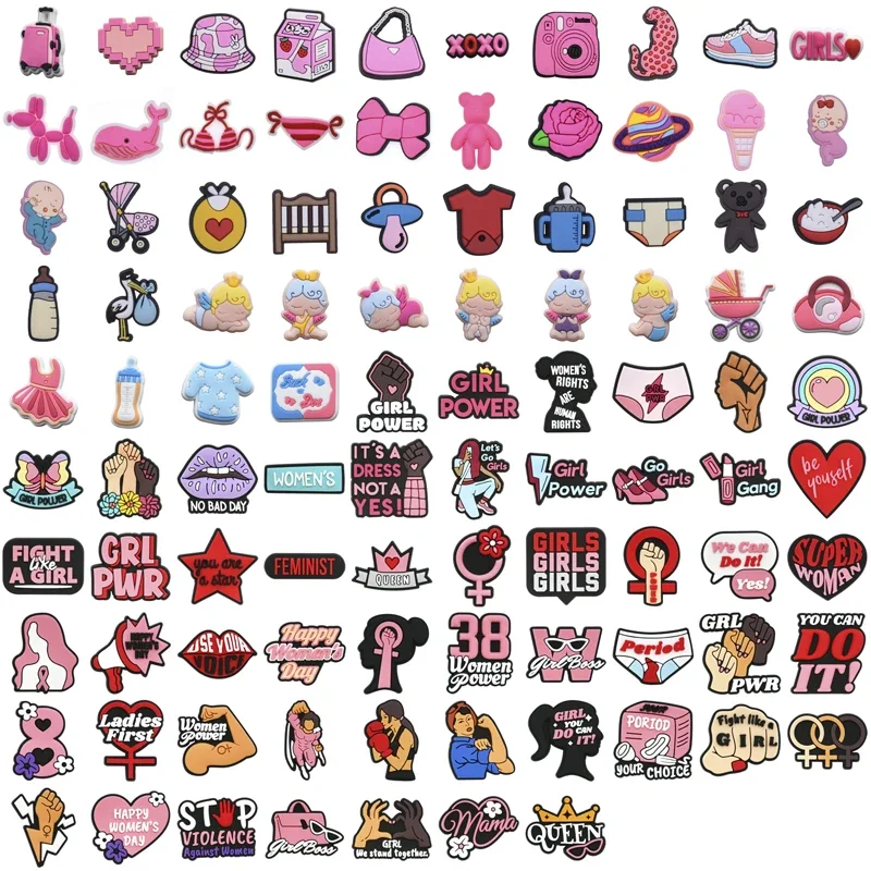 

93-115 Pieces Bulk Shoe Charms for Crocs Accessories Goddess Shoes Charm for Croc Decorations Pins Men Jeans Woman Clogs Clips