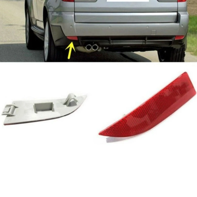 Rear Bumper Red Signal Lamp Light Reflector Board Cover Left & Right Reflective Strip For BMW X3 E83 2007-2010 Car Accessories