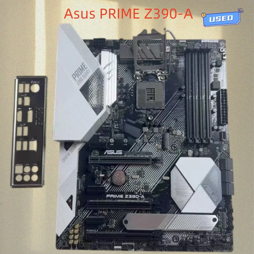 Asus PRIME Z390-A motherboard, LGA1151 interface, supports 8/9th generation Core, four DDR4 memory slots