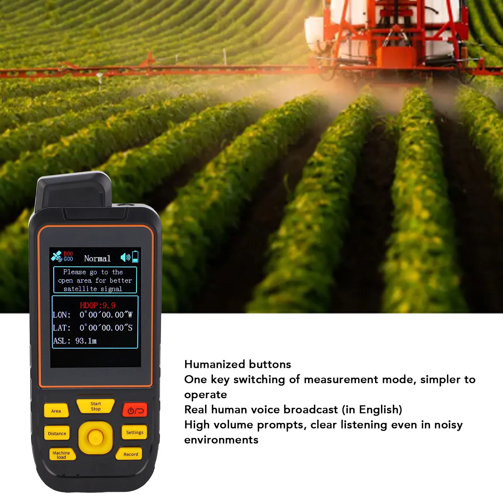 GPS Land Survey Equipment 2.8 Inch Screen GNSS Receiver Chip Handheld Land Area Meter for Farmland Mountain Land Area Meter