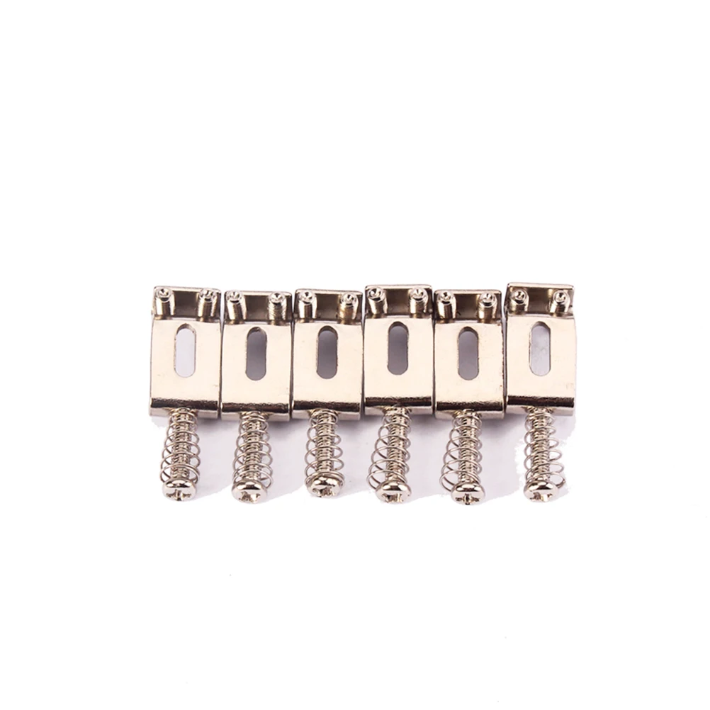 6pcs Electric Guitar Saddle Bridge Replacement Parts Chromed Metal 32x105x1cm Durable Roller Narrow Spacing Tremolo - Image 3