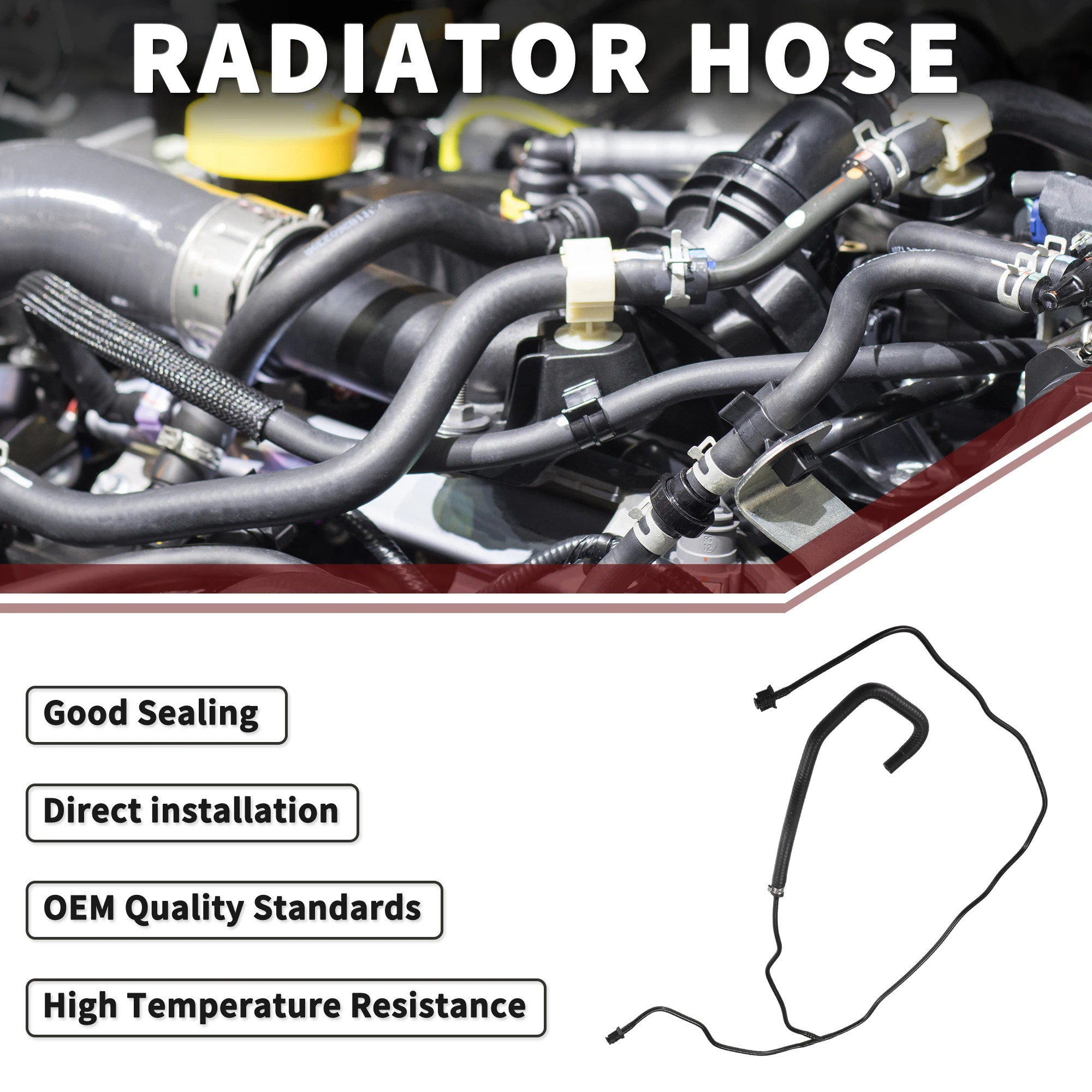 

Шланг радиатора UXCELL для Ford Transit Connect 2013-2023 No BV618C012DE | Черный