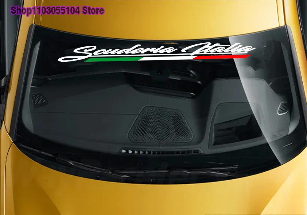 1pc Car Windscreen Window Sticker Scuderia Italia Graphics Vinyl Decal For Alfa Romeo Stelvio Giulia 159 Giulietta 147 Mito