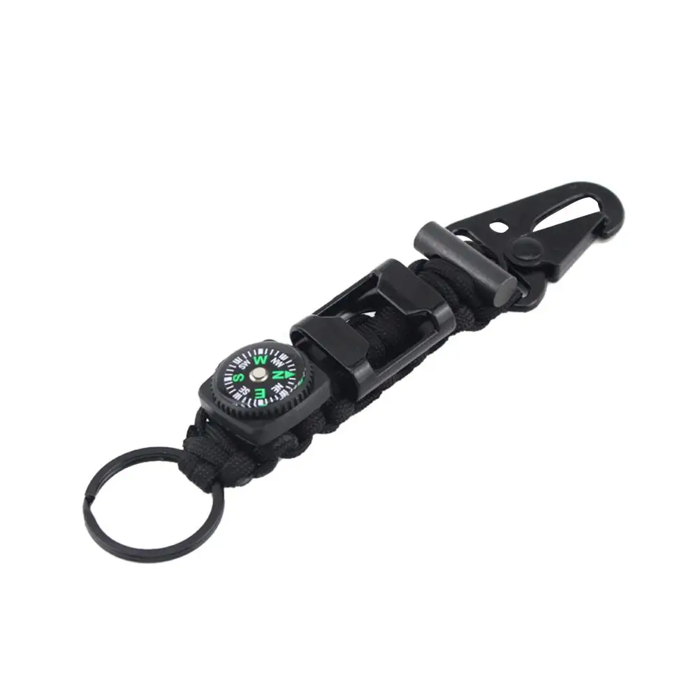 

Lifesaving Key Chain Braided Lanyard Ring Life-saving Keyring Carabiner