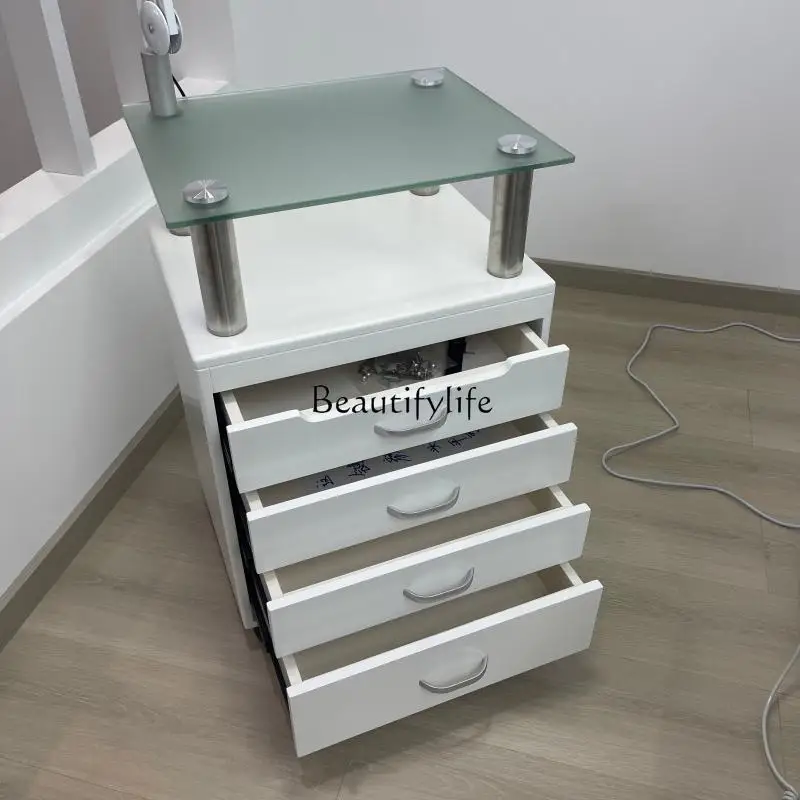 

*Pedicure shop special blue light disinfection cabinet tool storage trolley care repair lamp mirror console
