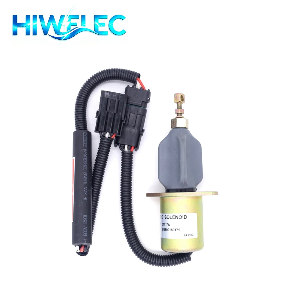 24V Fuel Solenoid DT117A 612600180175 Diesel Generator Fuel Shut Off Solenoid for Weichai Excavator Engine