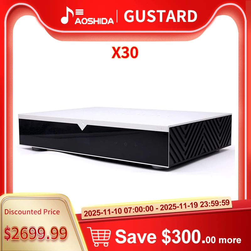 Gustard X30 네트워크 스트리밍 디코더 DSP 디지털 DAC 파워 프리앰프, R2R DAC ES9039SPRO x4 풀 밸런스 MQA FPGA OCXO, 10M 클럭