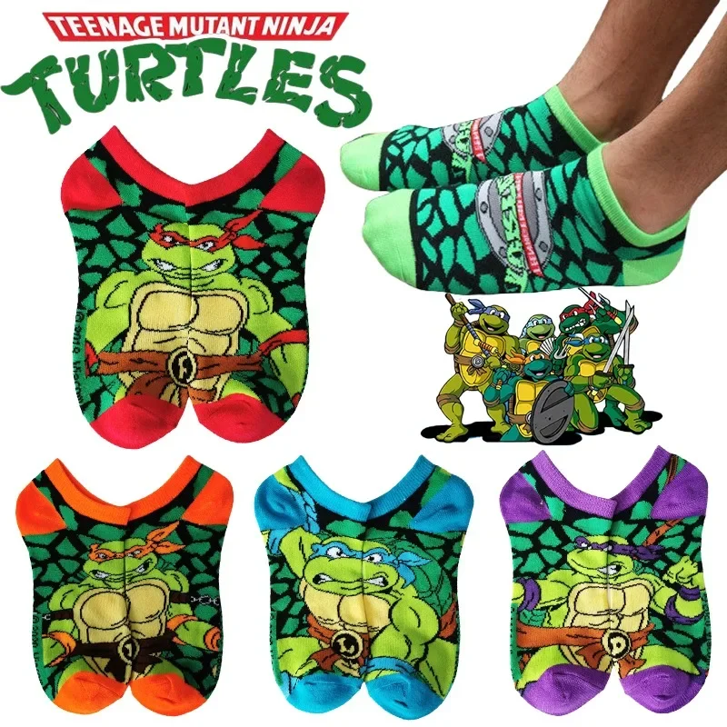 New Teenage Mutant Ninja Turtles TMNT Socks Invisible Boat Sock Leisure Sports Socks Fashion Short Sock Couple Short Socks