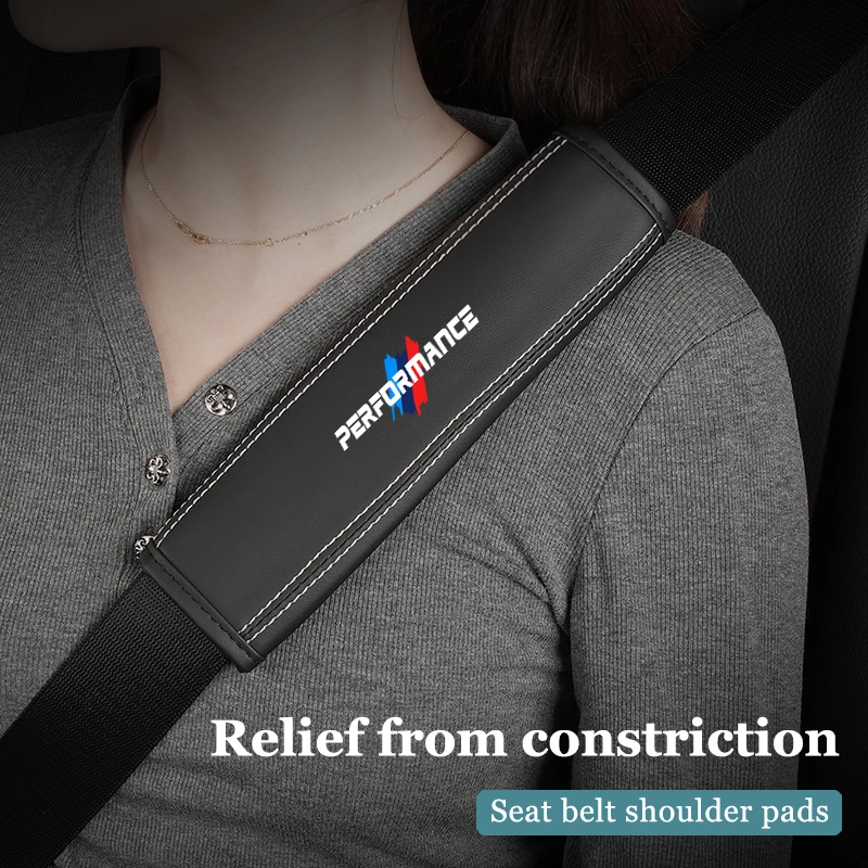 Car Seat Belt Covers Shoulder Protection Pad Interior Accessories For BMW F26 E90 E87 E36 I01 F25 E60 F44 E34 E39 F01 E70 E53 F1