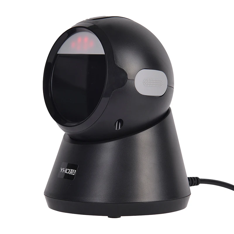 2D Barcode Scanner Desktop Barcode Scanner Automatic Hands-Free Fast and Precise Scan Bar Code Readerr for Supermaket