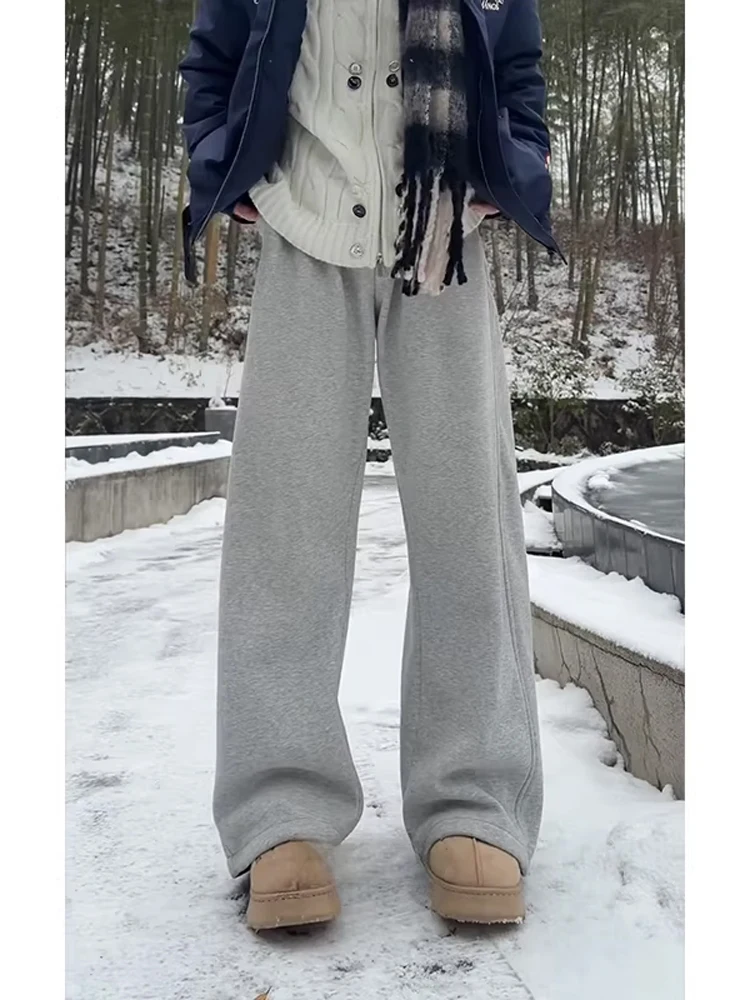 

American High Street Fce Lined Men's Cargo Pants Straight Leg Spor Casual Heavyweight Loose Wide Leg Trousers