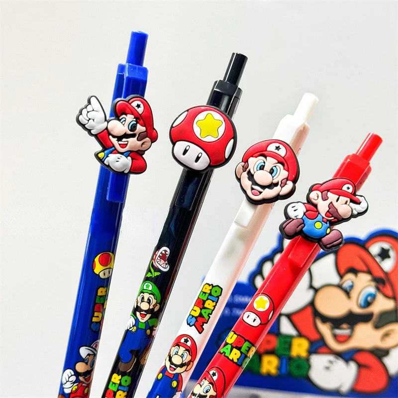 Super Mario Bros Mechanical Pencil Anime 0.5mm Press Automatic Mechanical Pencil School Office Supplies Student Stationery Gift