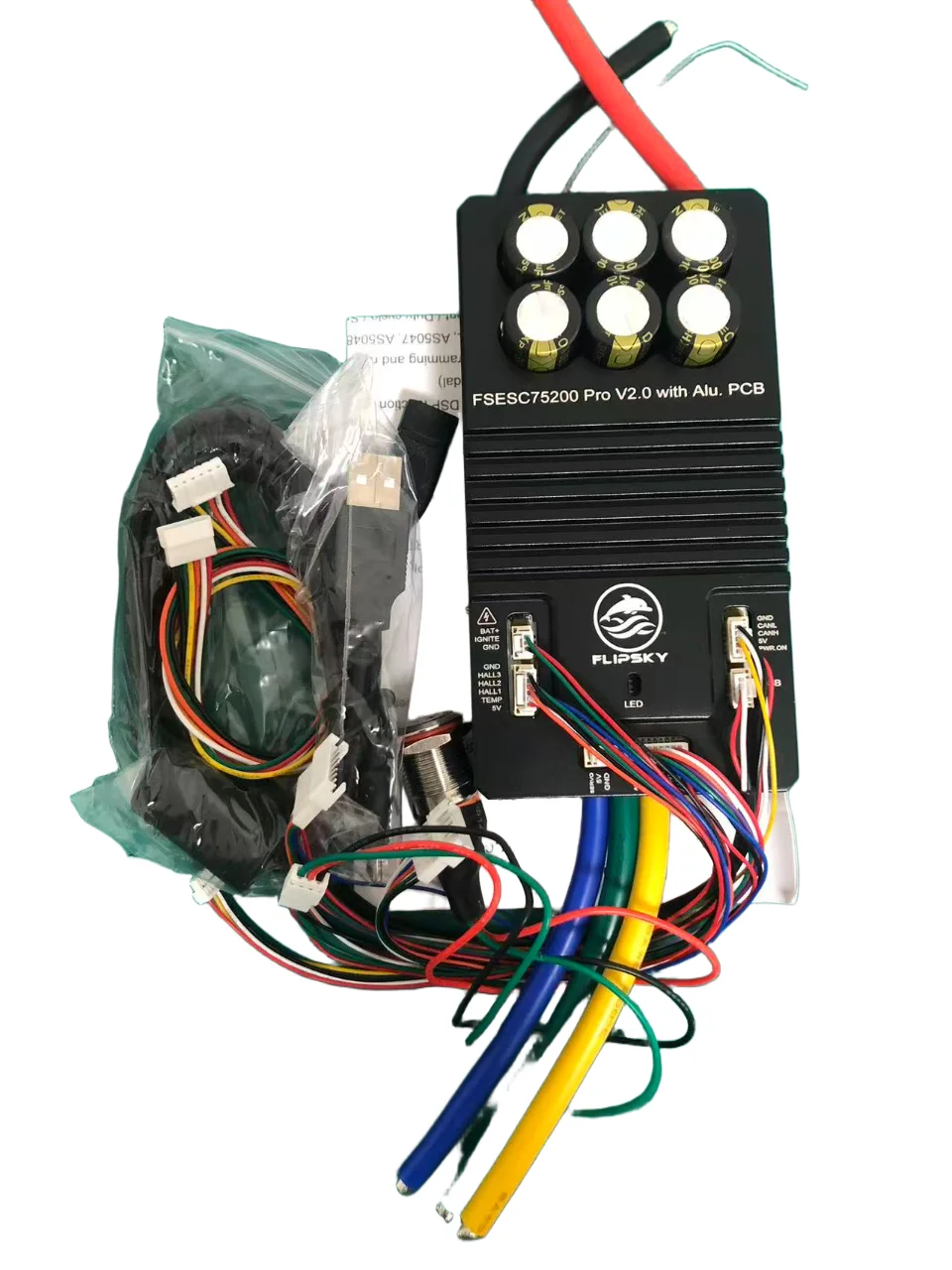 Flipsky 75200 Pro V2.0 mit Aluminiumplatine basierend auf VESC für Elektro-Skateboard/Roller/Ebike-Geschwindigkeitsregler