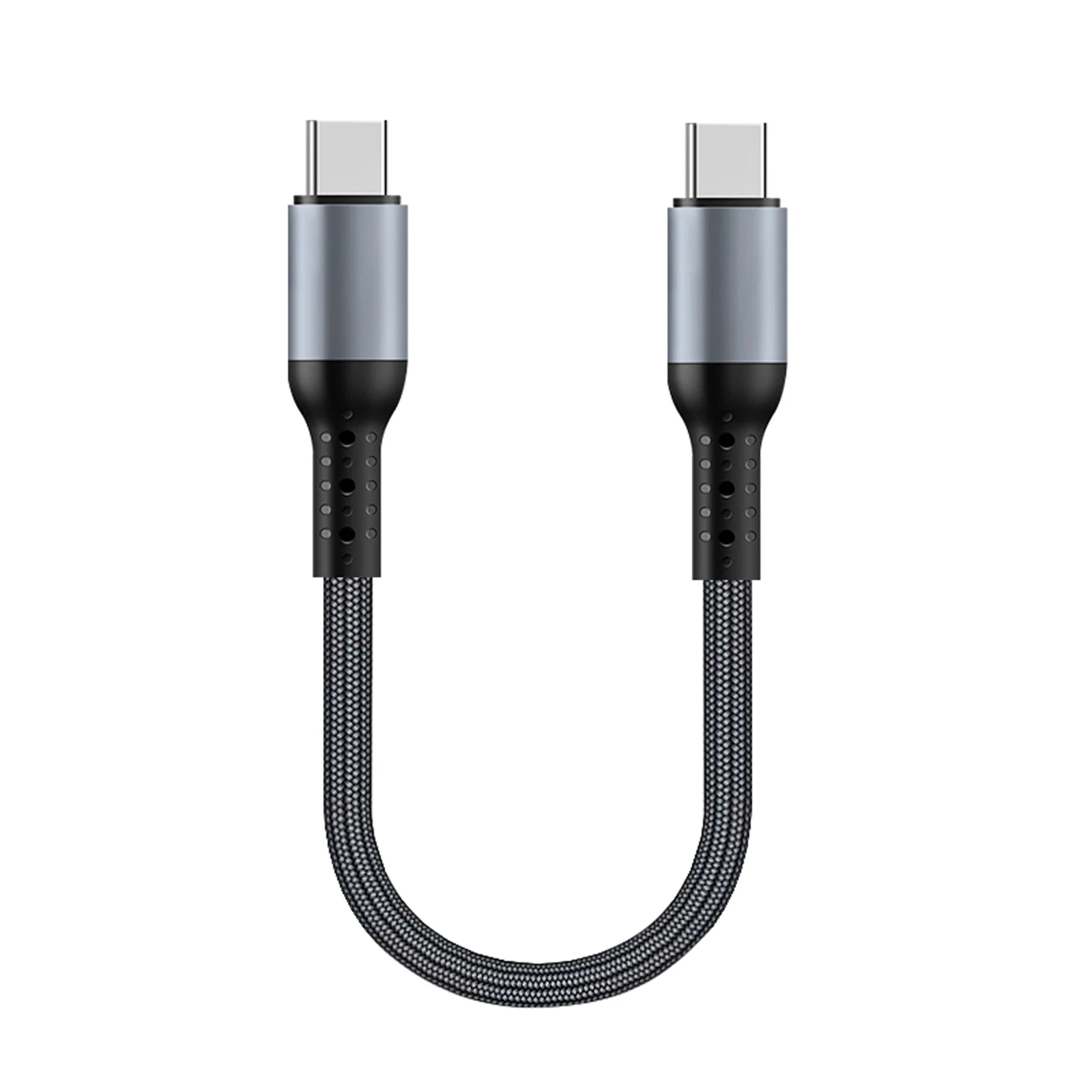 สายชาร์จ USB C แบบสั้นเป็น Type C, สายชาร์จเร็วแบบถักไนลอน PD สำหรับ iPhone 17/16 ซีรีส์, MacBook, Samsung Galaxy S25/S24