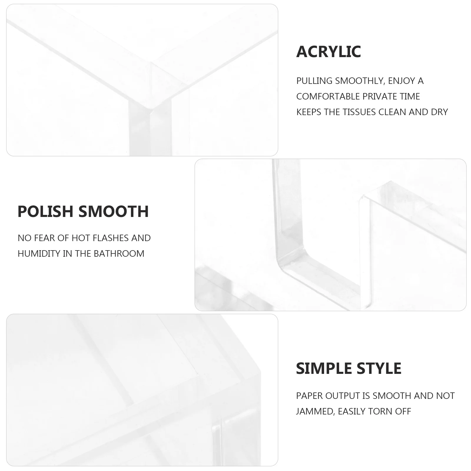 

1pc Clear Acrylic Napkin Holder For Dinner Party Cocktail Banquet Home Bar Cafe Tabletop Tissue Organizer Smooth Surface