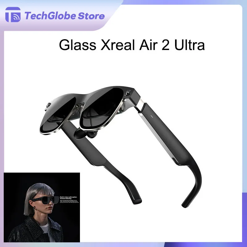 Умные очки XREAL Air 2 Ultra AR 6 DoF 52 ° Fov 4K 3D HD 385-дюймовый космический гигантский экран Видеоочки с обзором 1080p для частного кинотеатра Умные очки XREAL Air 2 Ultra AR 6 DoF 52 ° Fov 4K 3D HD 385-дюймовый космический гигантский экран Видеоочки с обзором 1080p для частного кинотеатра
