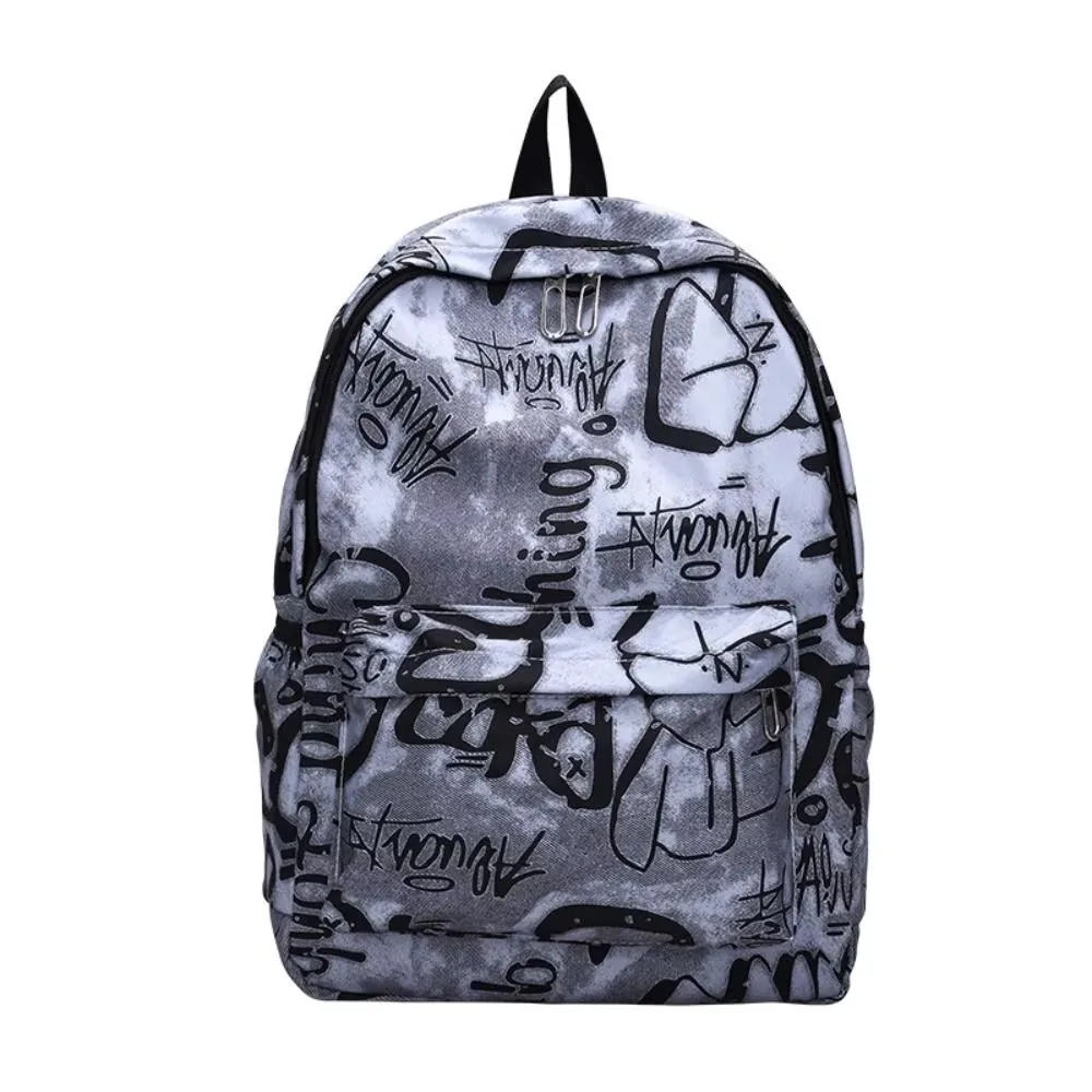 

Large Capacity Graffiti Students Schoolbag Casual Fashion Women's Backpack with Pendant Cartoon School Bags for Girl Travel