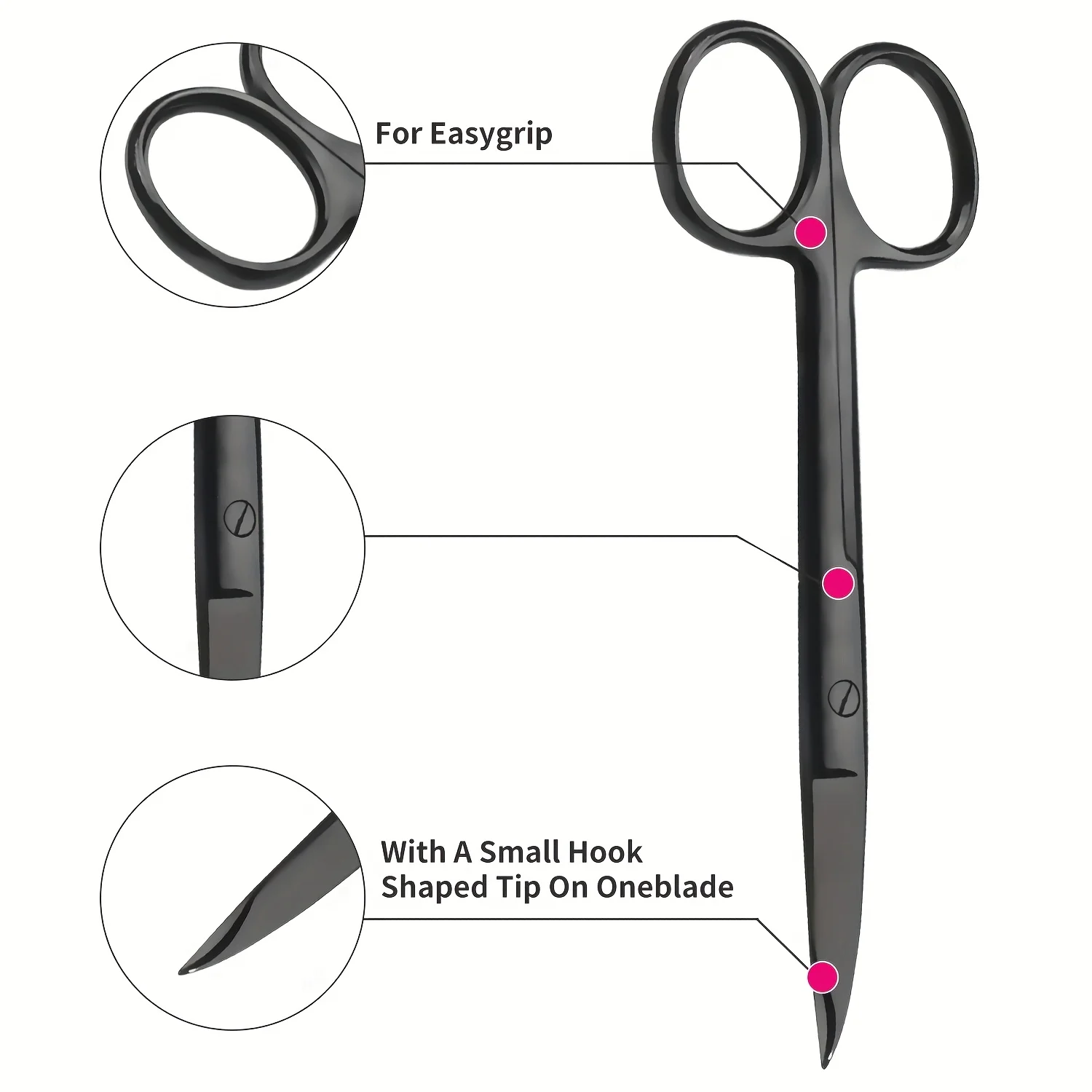 3 قطع من مقص إزالة الخياطة المطلي بالتيتانيوم متعدد الألوان، مقص خياطة احترافي للمختبر مثالي لأدوات الصياغة #3