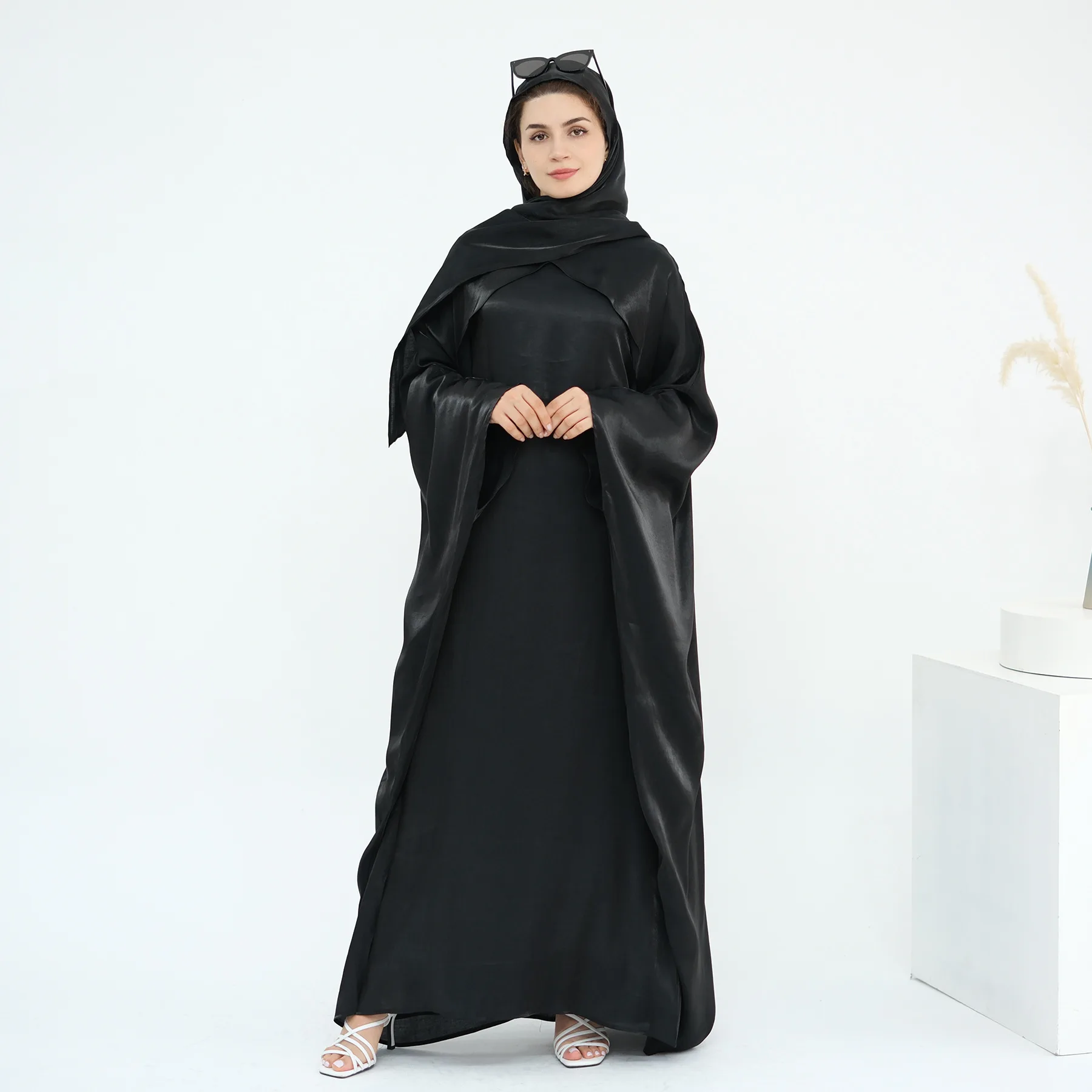 رمضان عيد لامعة المرأة المسلمة فستان الحجاب رمضان Batwing عباية دبي قفطان تركيا قفطان فام ماروكين رداء الإسلام جلابية