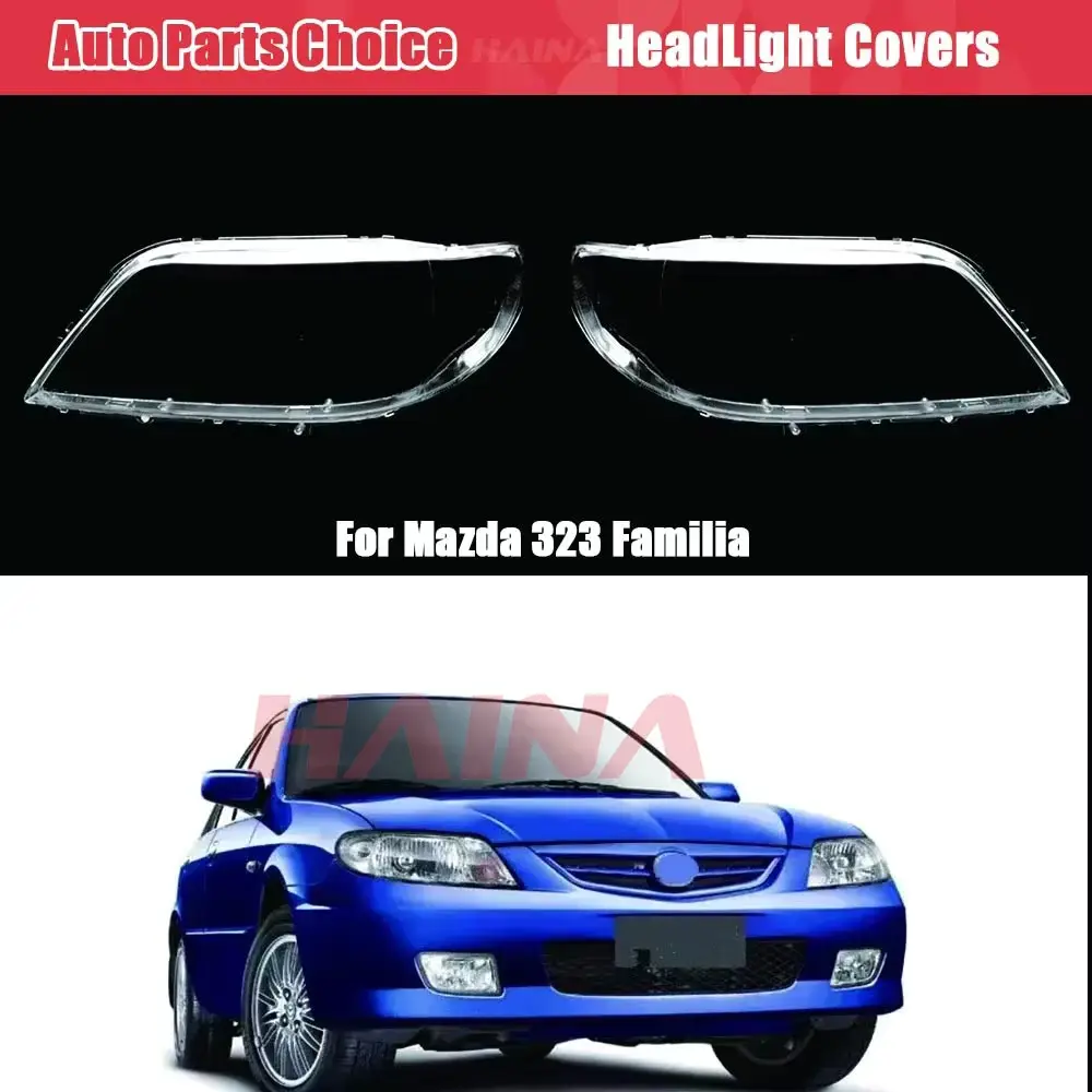 

Ha For Mazda 323 Familia Front Headlight Shell Headlamp Cover PC Transparent Lampshade Plexiglass Replace Original Lens