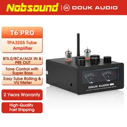 Nobsound T6PRO HIFI TPA3255 Bluetooth5.1 Tube Amplifier JAN5725 Vacuum Tube Amp with VU Meter 300Watts x2